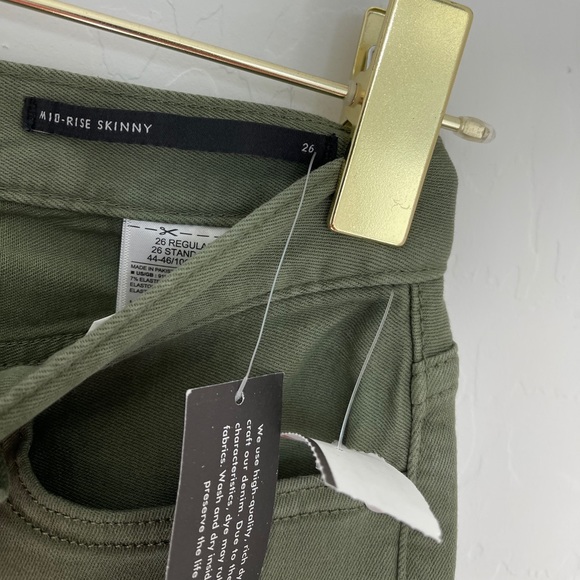 Banana Republic Premium Denim Olive Green Jeans 26 - Picture 4 of 6